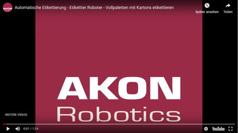 Automatische Etikettierung - Kartons - Vollpalette | AK-Label Robotertechnik