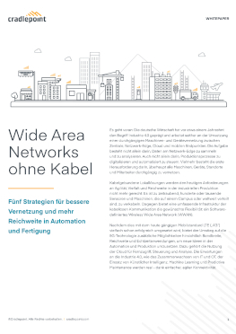 Bessere Vernetzung in der Fertigung durch Mobilfunk und Wireless WAN