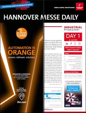 HANNOVER MESSE DAILY<br />E-Paper zu Tag 1