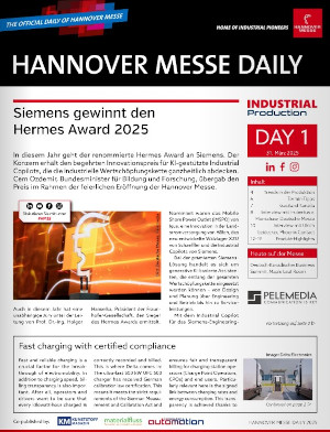 HANNOVER MESSE DAILY | E-Paper zu Tag 1<br />